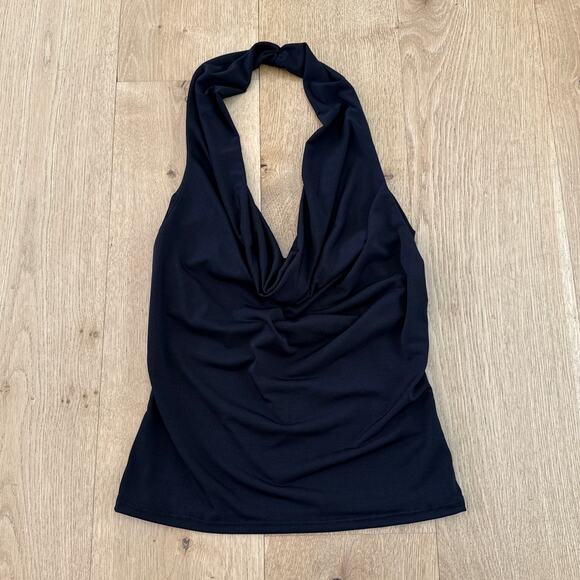 Silence + Noise Top Halter Neck Size M Black - Picture 1 of 5